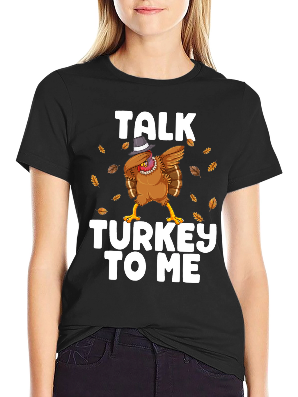 Talk Turkey To Me Thanksgiving Graphic T-Shirt