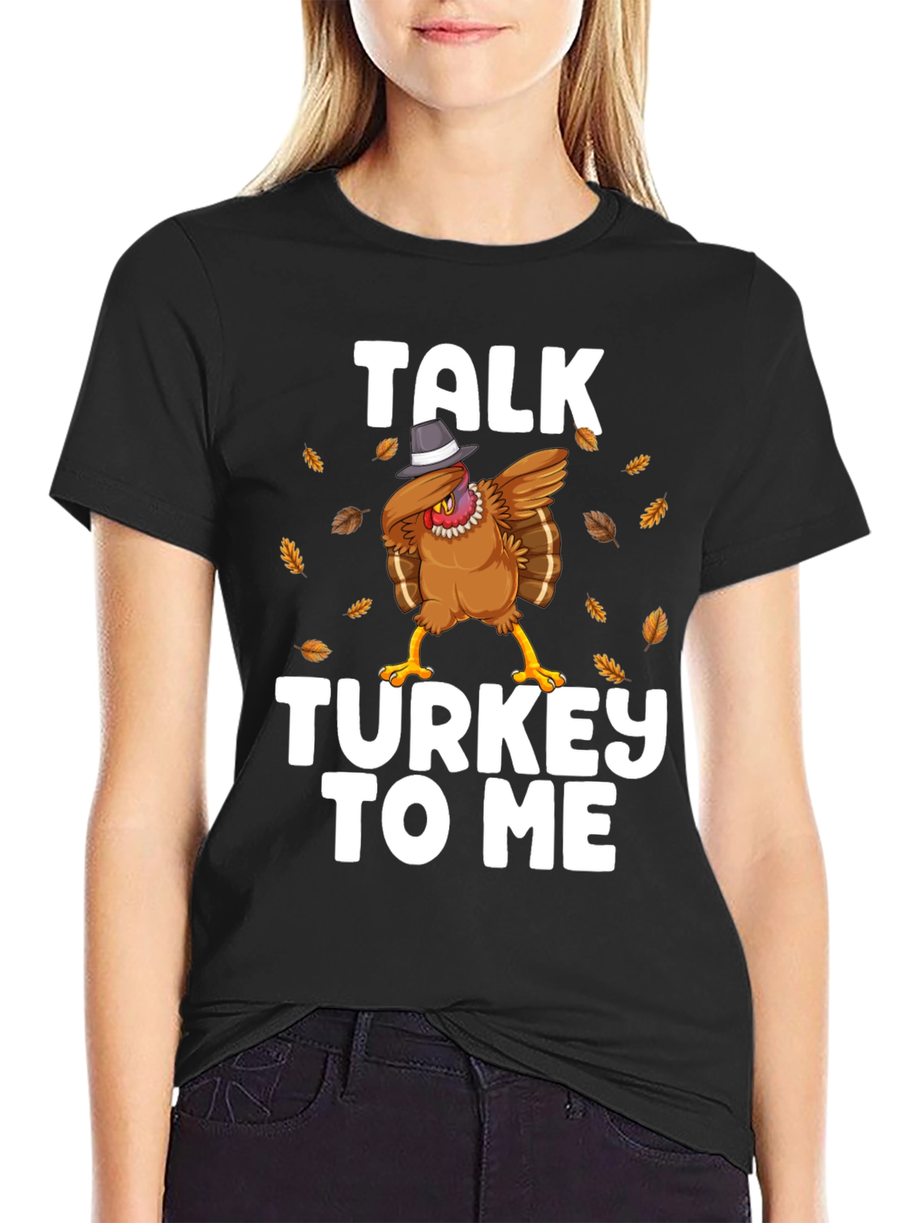 Talk Turkey To Me Thanksgiving Graphic T-Shirt