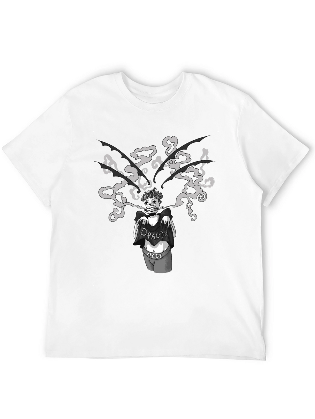 Dragon Mode Graphic Print Black T-Shirt