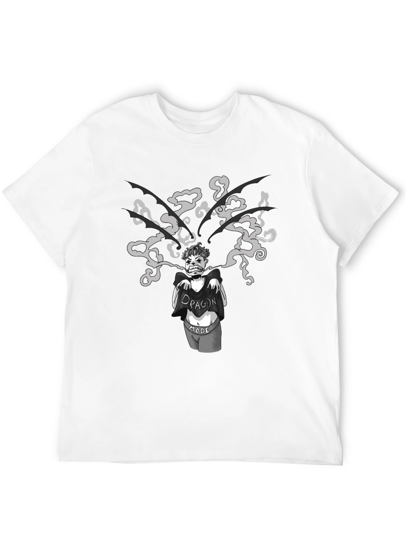 Dragon Mode Graphic Print Black T-Shirt