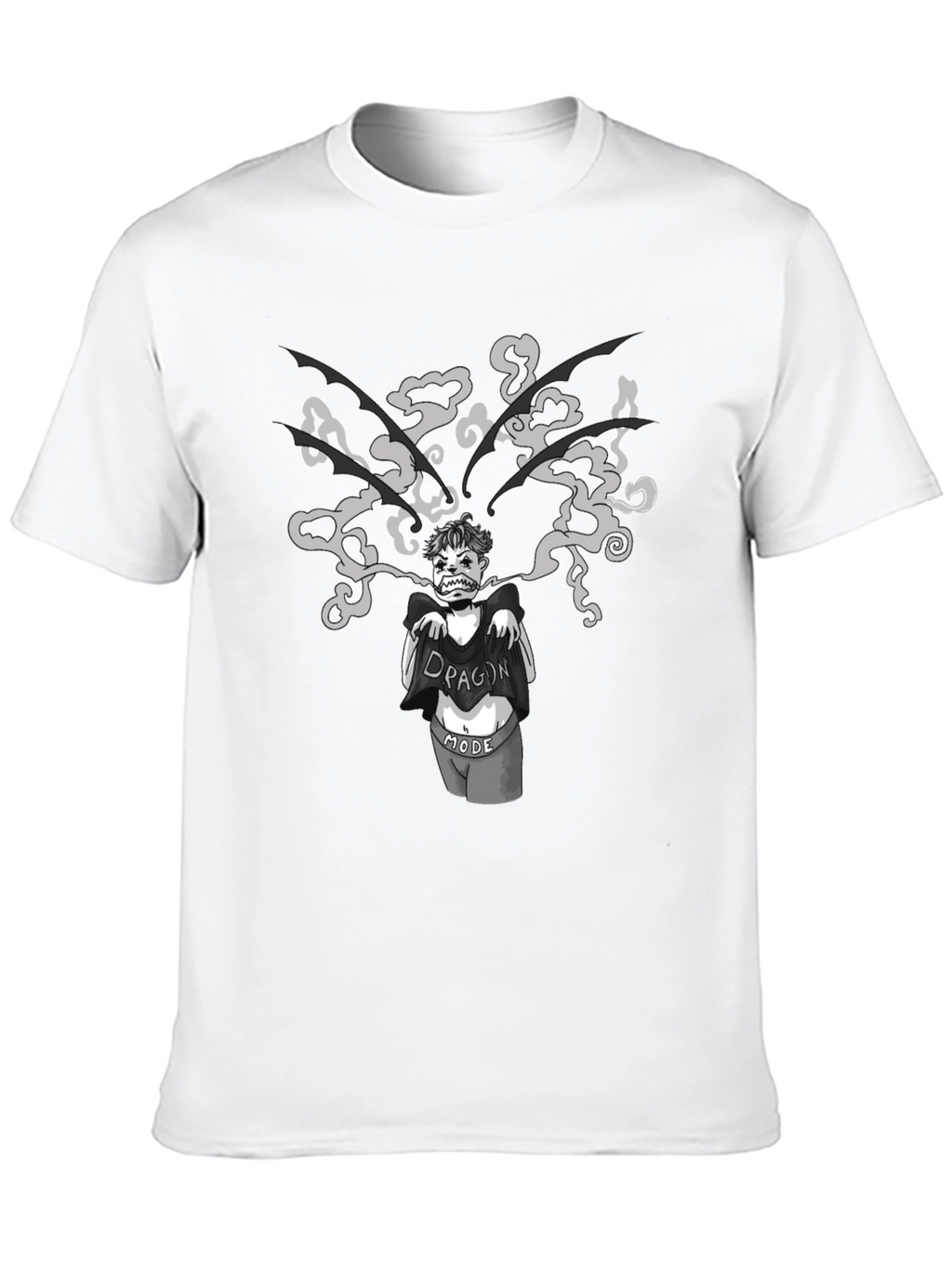 Dragon Mode Graphic Print Black T-Shirt
