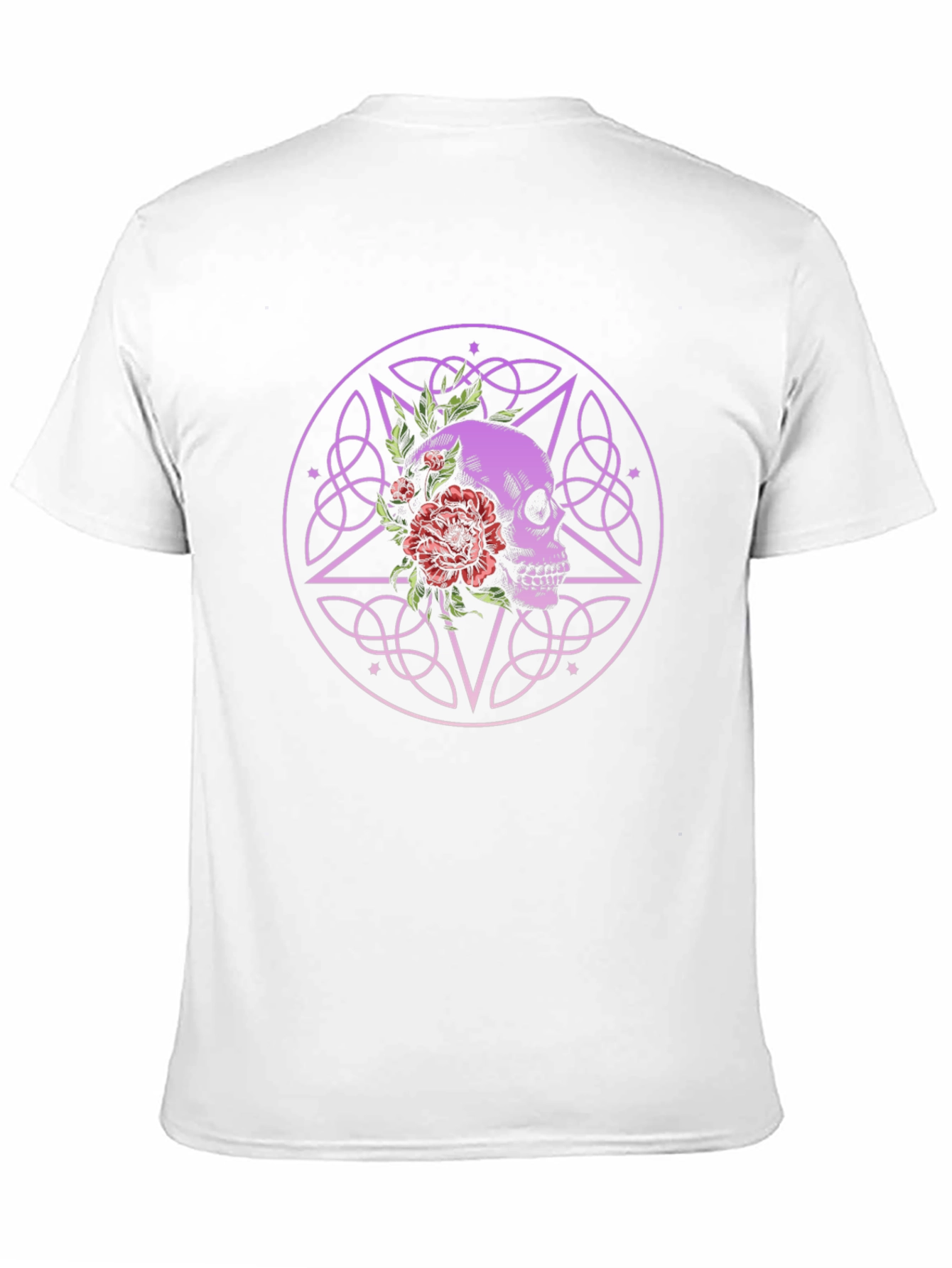 Skull & Flowers Graphic Tee - Gothic Style