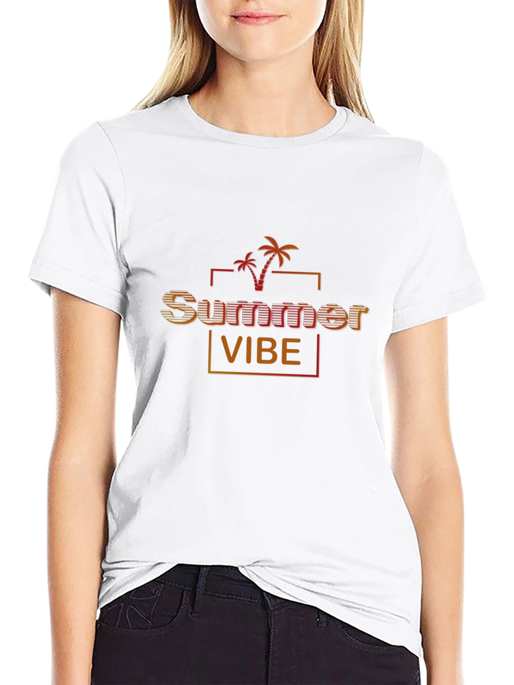 Summer Vibe Black Graphic Tee for Men