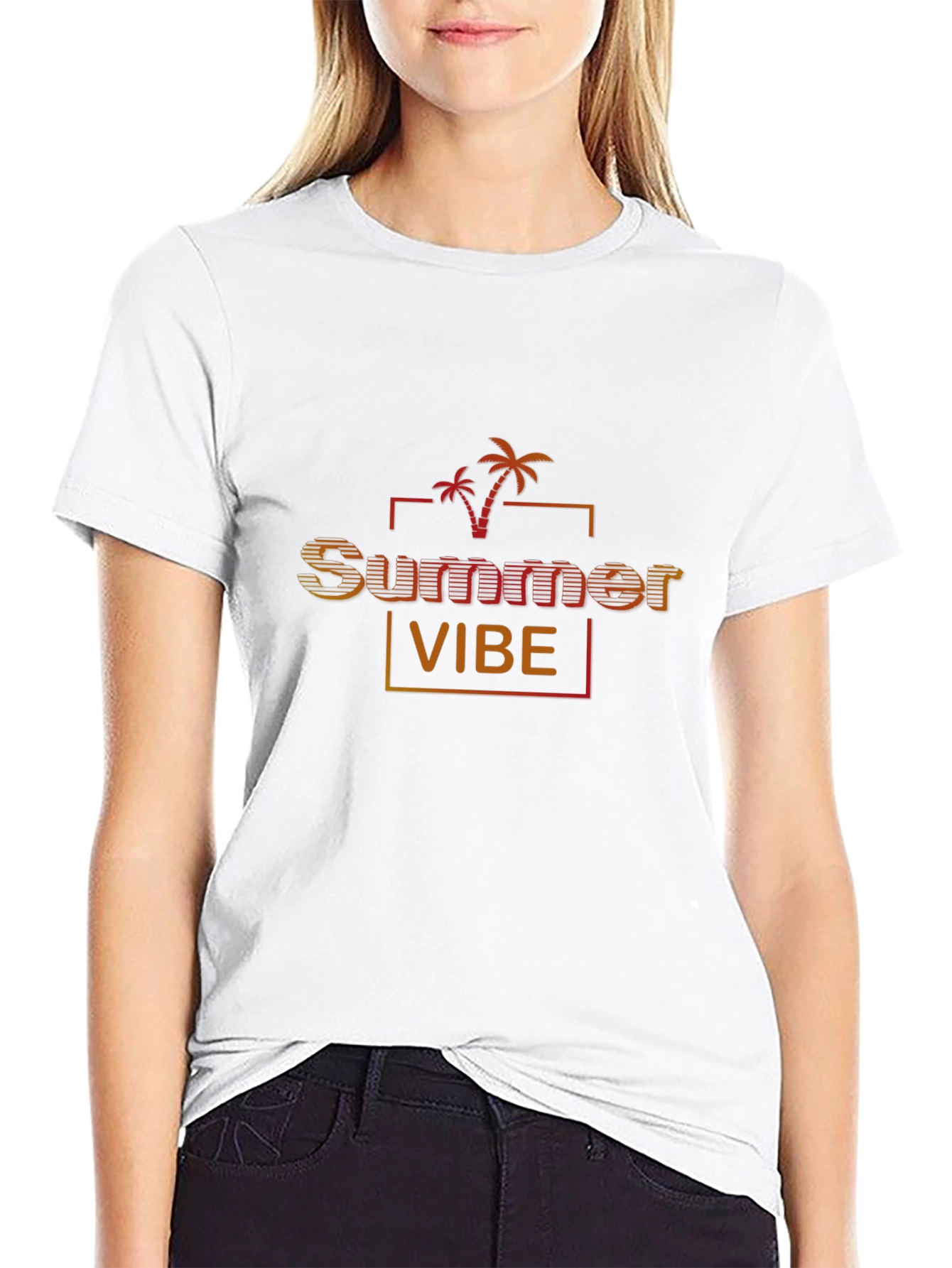 Summer Vibe Black Graphic Tee for Men