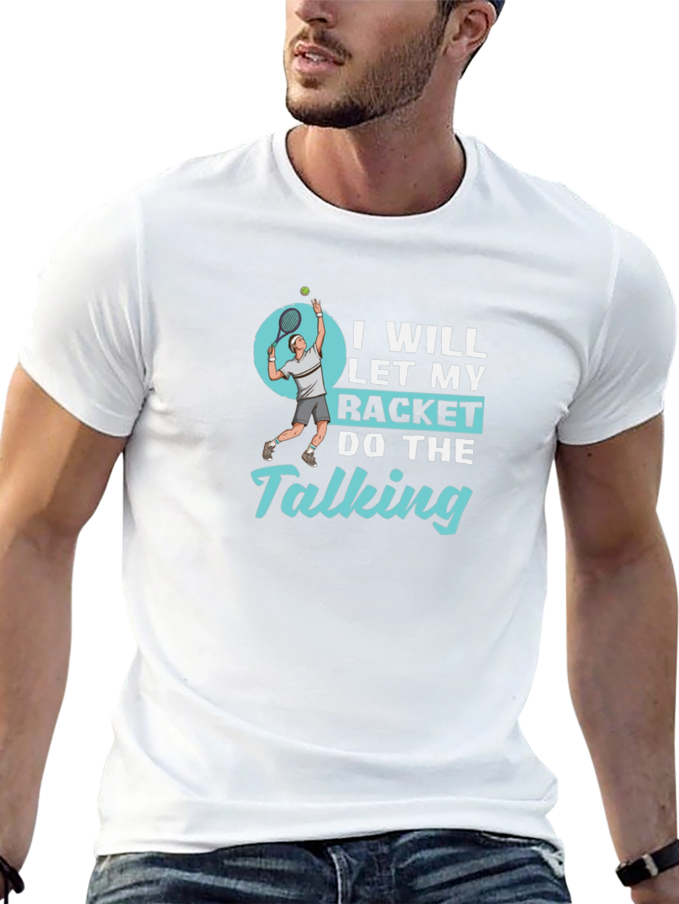 Tennis Racket Graphic T-Shirt