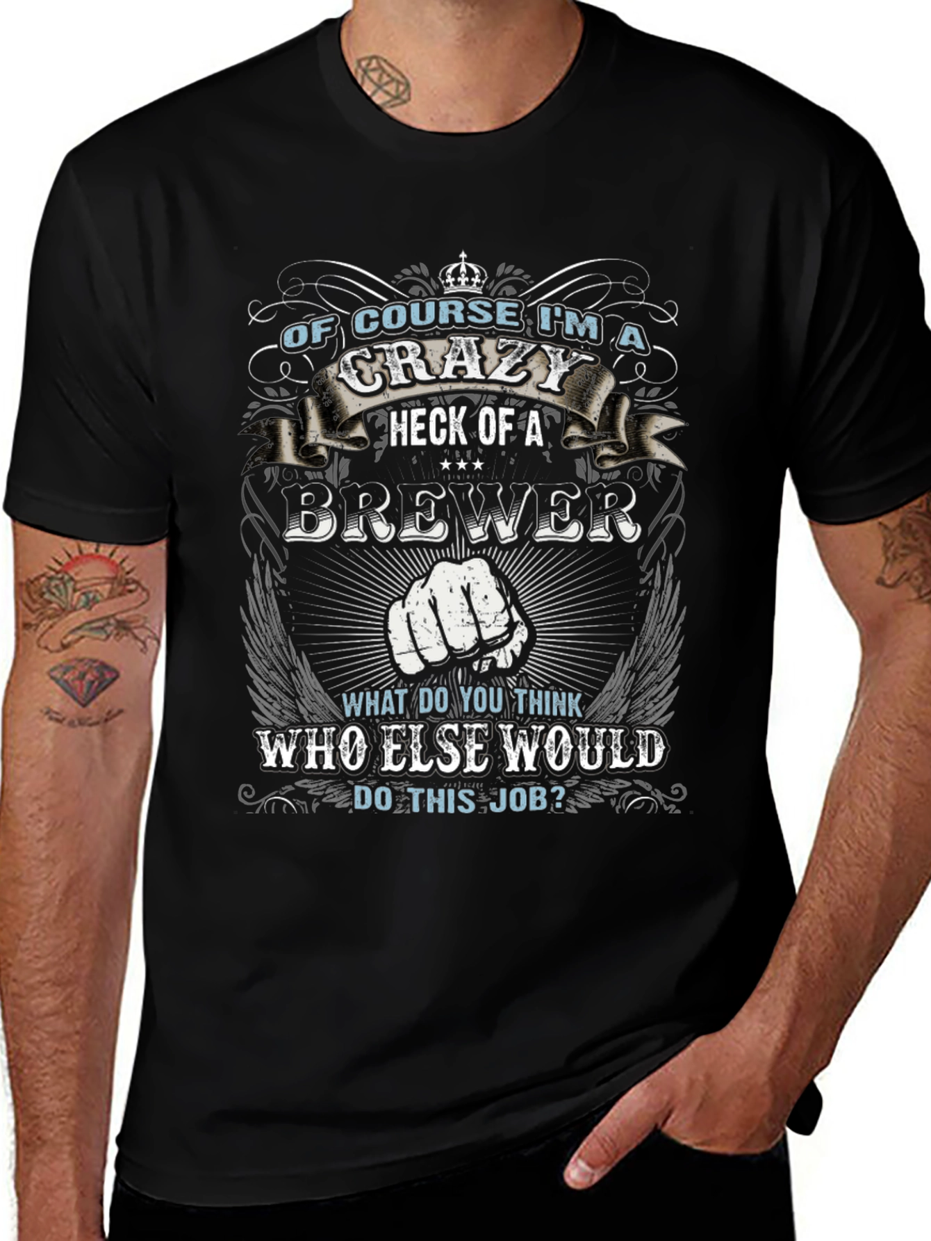 Crazy Brewer Graphic Tee - Unique Design