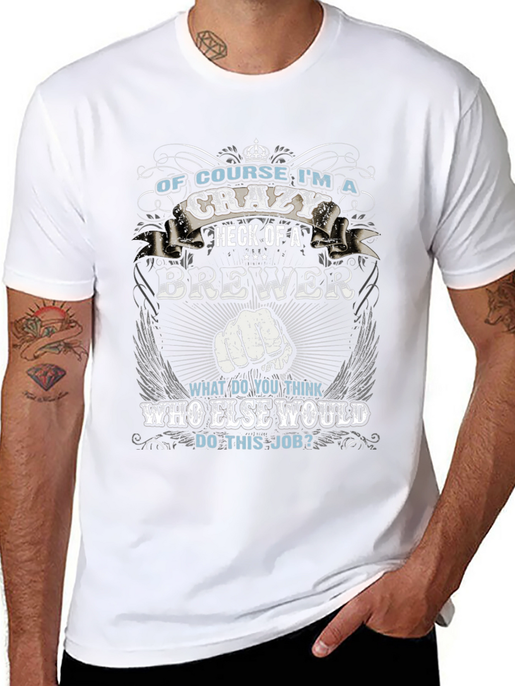 Crazy Brewer Graphic Tee - Unique Design