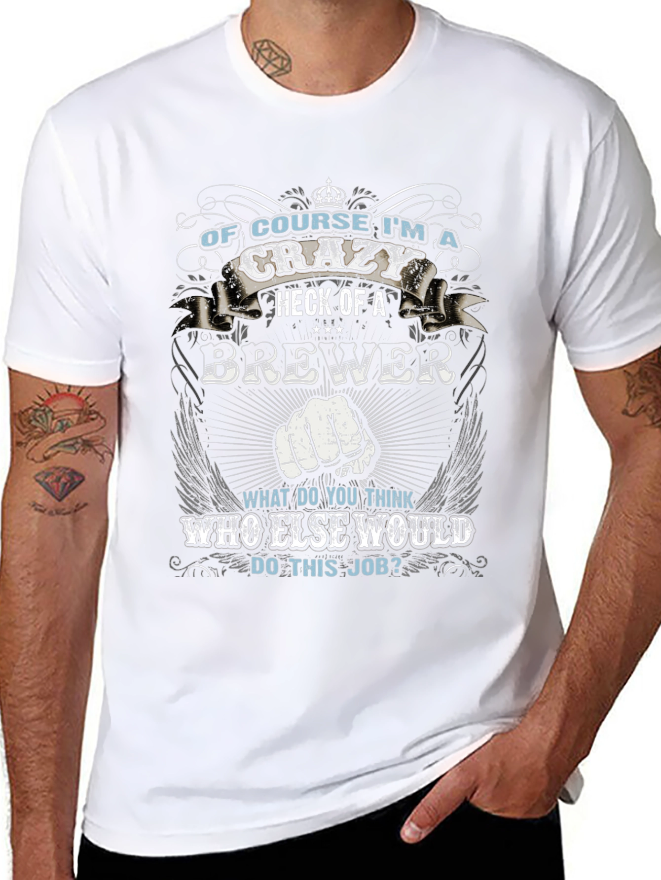 Crazy Brewer Graphic Tee - Unique Design