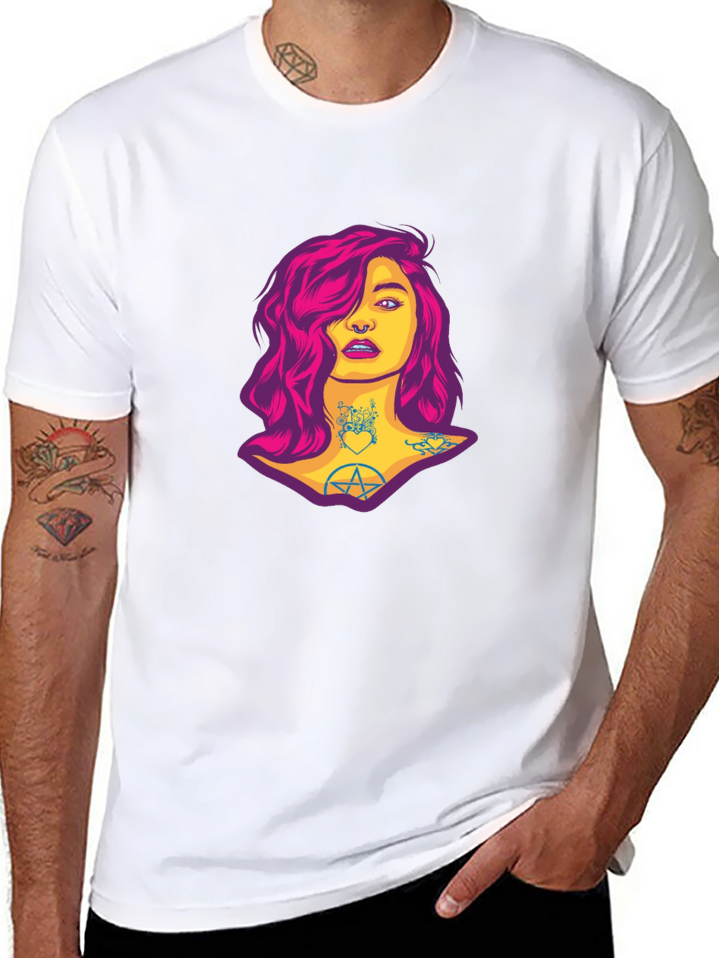 Edgy Woman Graphic Tee - Black