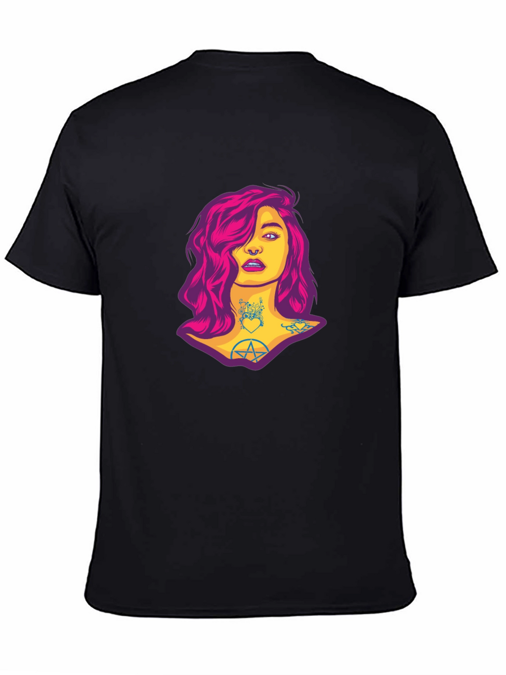 Edgy Woman Graphic Tee - Black