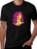 Edgy Woman Graphic Tee - Black