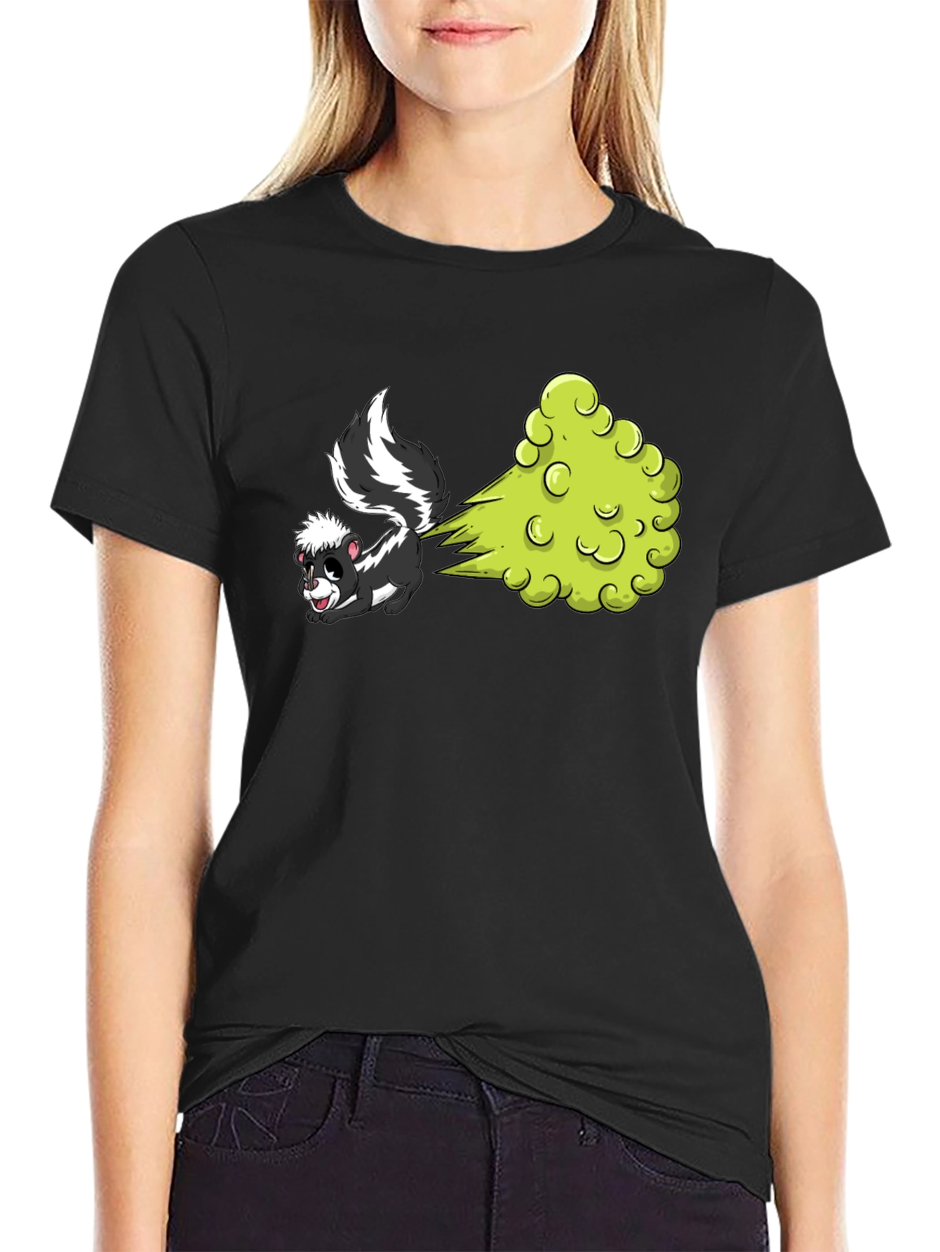 Funny Skunk Cartoon Graphic T-Shirt