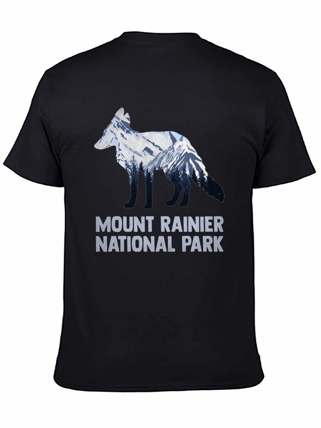 Mount Rainier National Park Fox Graphic T-Shirt