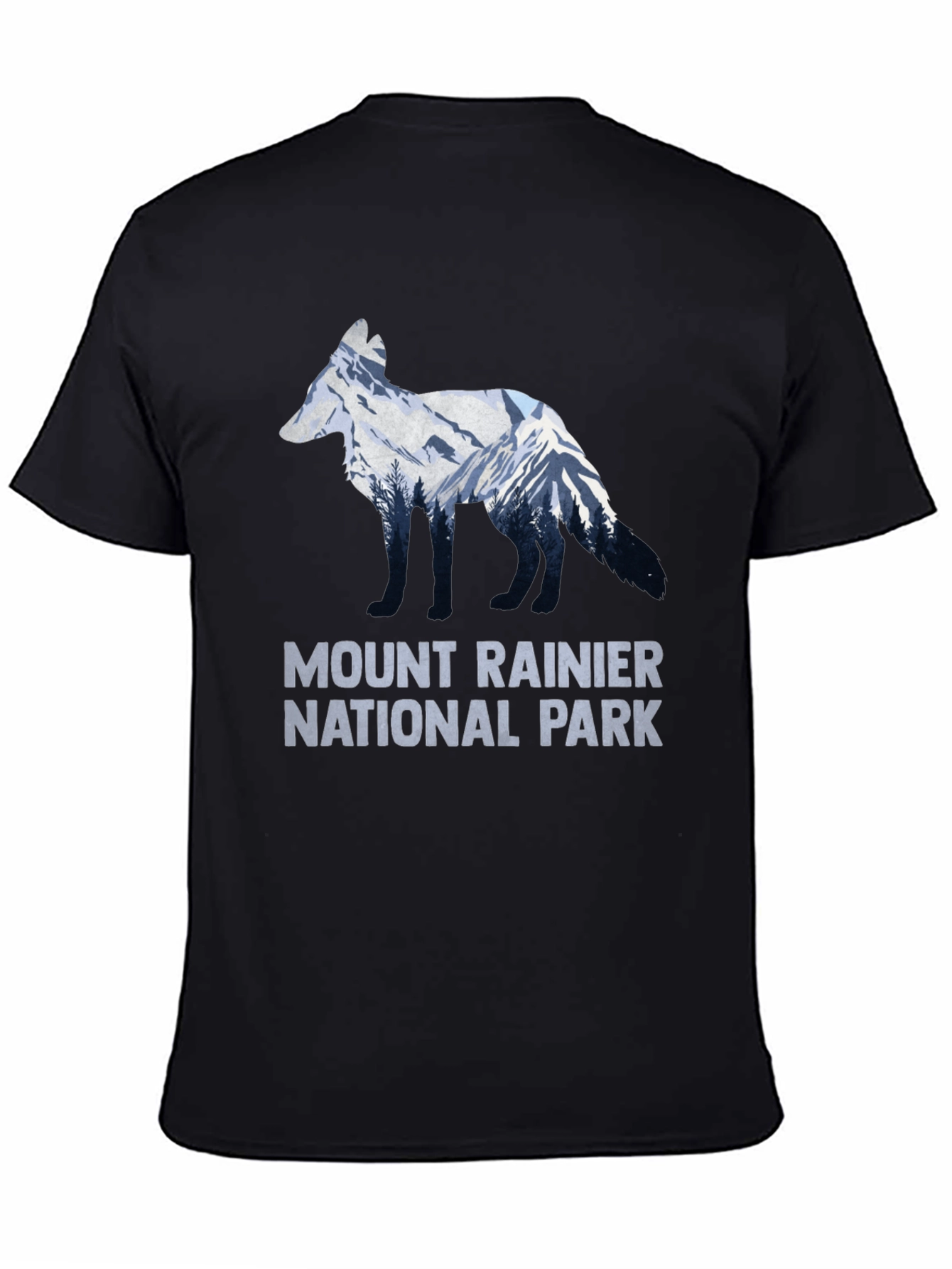 Mount Rainier National Park Fox Graphic T-Shirt
