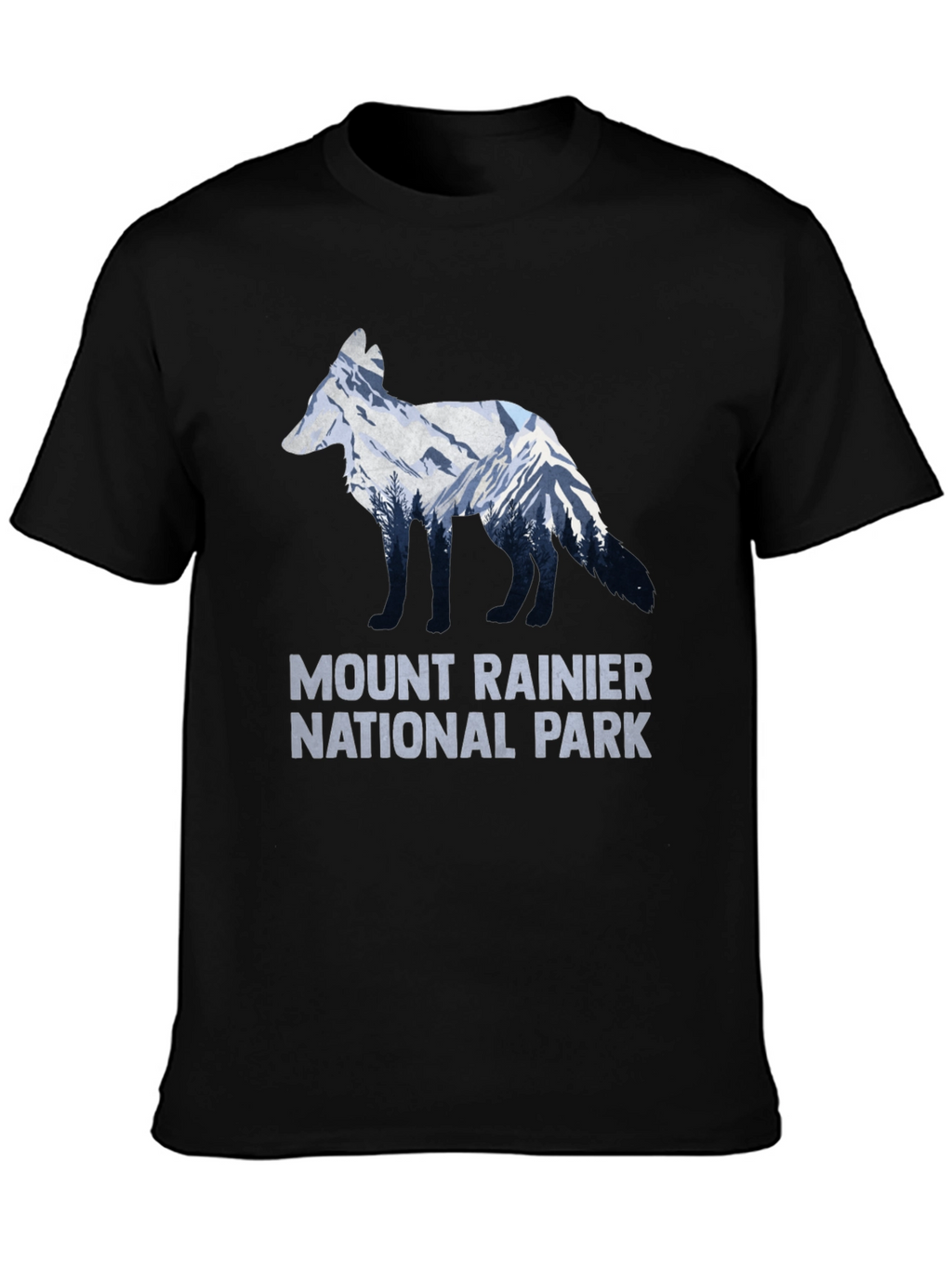 Mount Rainier National Park Fox Graphic T-Shirt