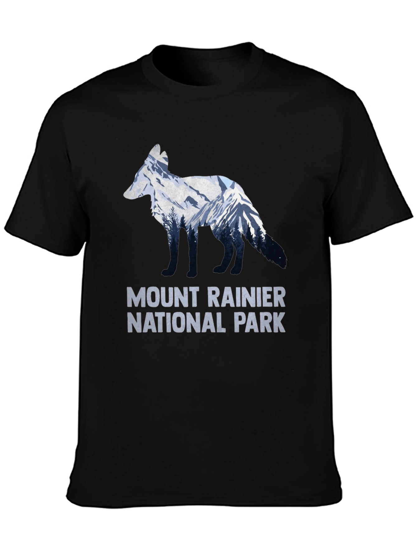 Mount Rainier National Park Fox Graphic T-Shirt