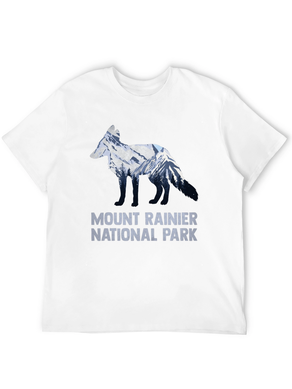 Mount Rainier National Park Fox Graphic T-Shirt