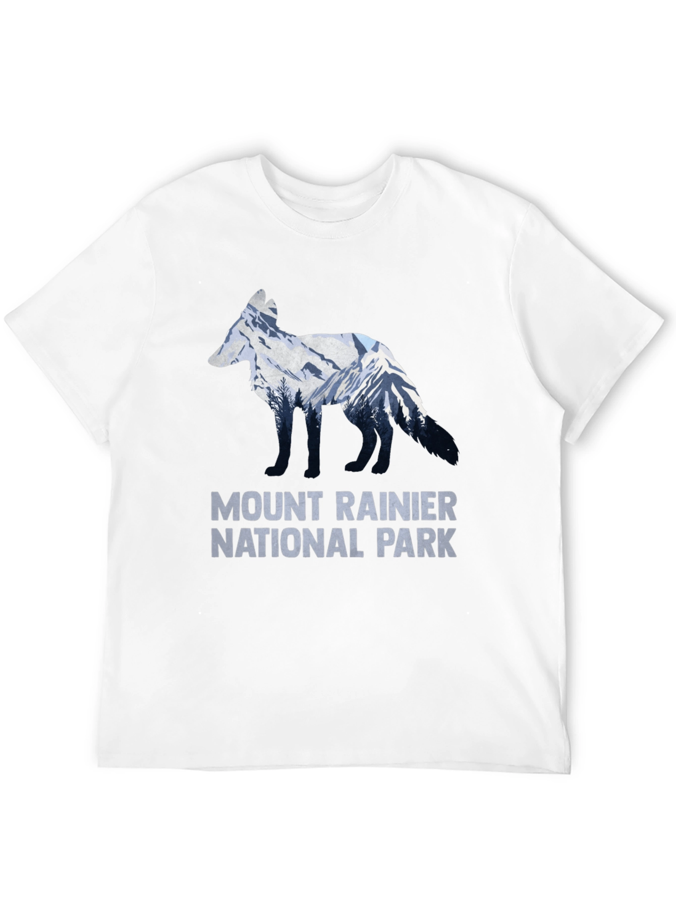 Mount Rainier National Park Fox Graphic T-Shirt