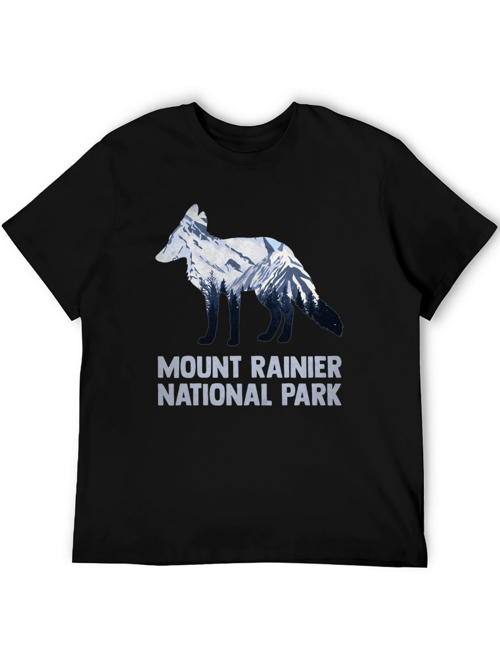Mount Rainier National Park Fox Graphic T-Shirt