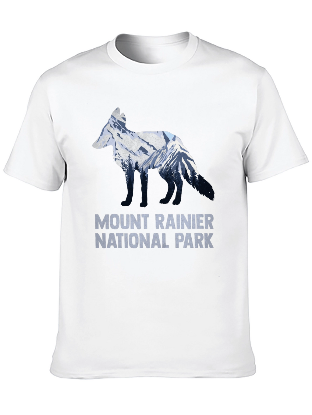 Mount Rainier National Park Fox Graphic T-Shirt