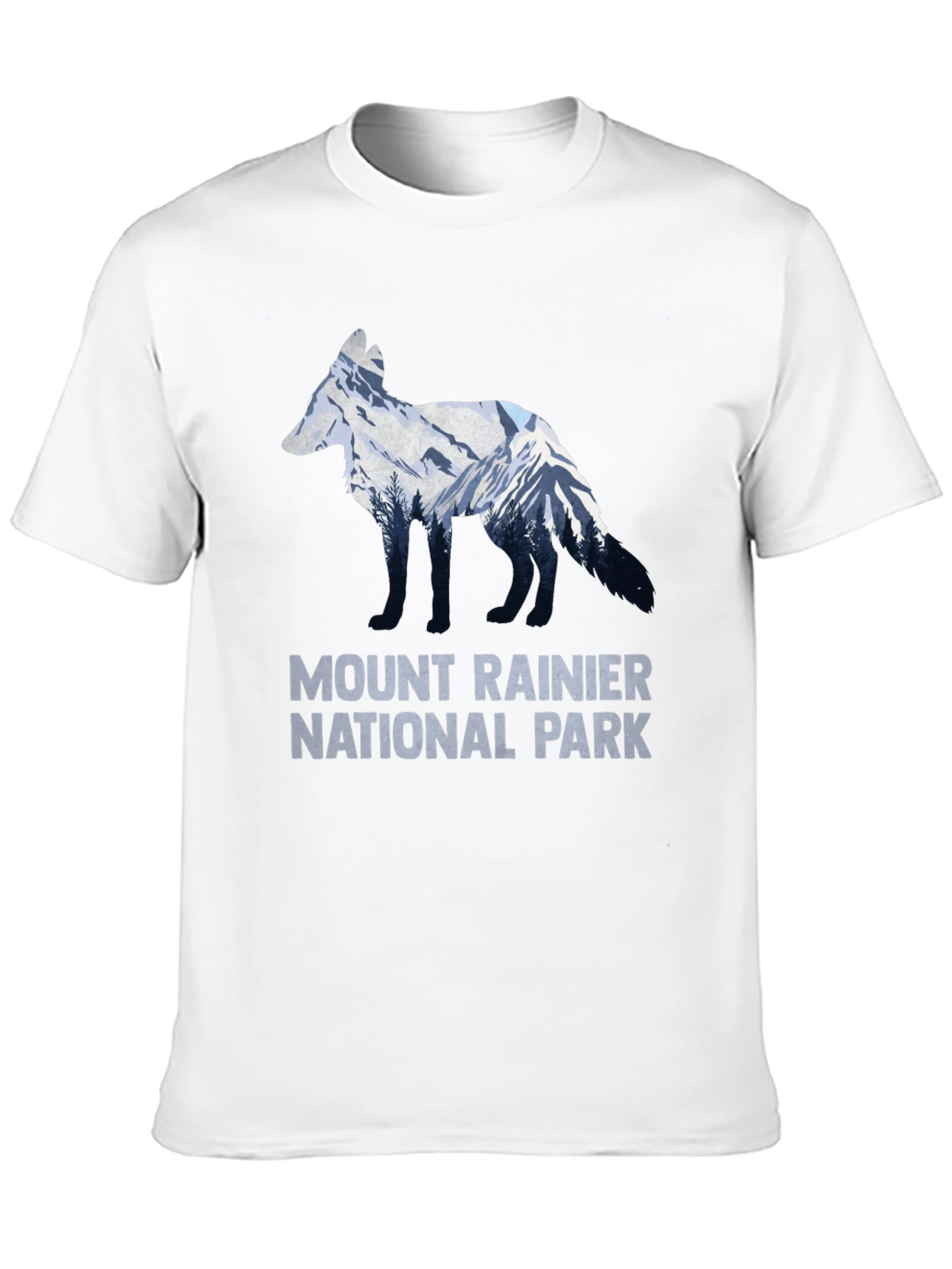 Mount Rainier National Park Fox Graphic T-Shirt