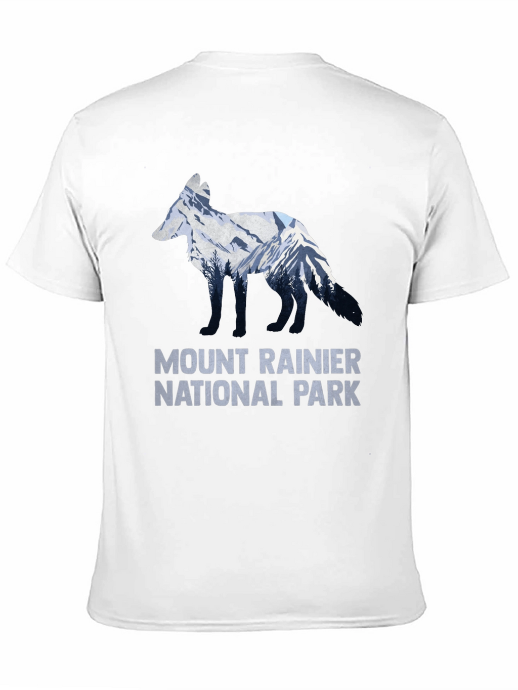 Mount Rainier National Park Fox Graphic T-Shirt