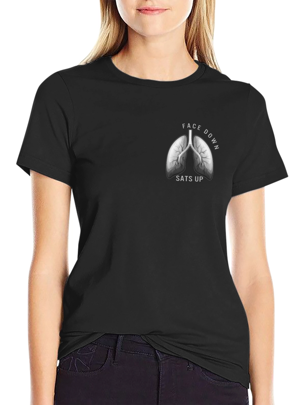 Face Down Sits Up Lung Graphic T-Shirt