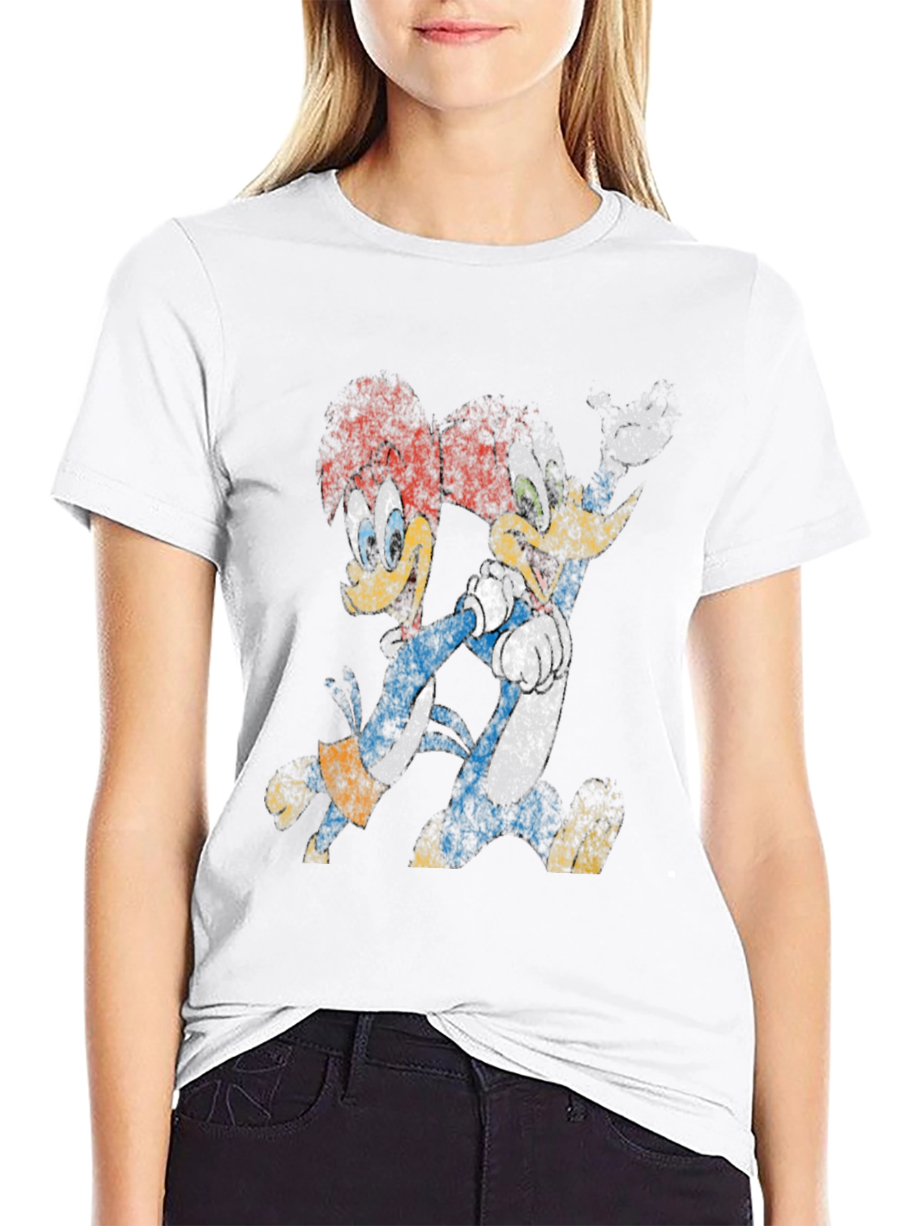 Woody Woodpecker Retro Black T-Shirt
