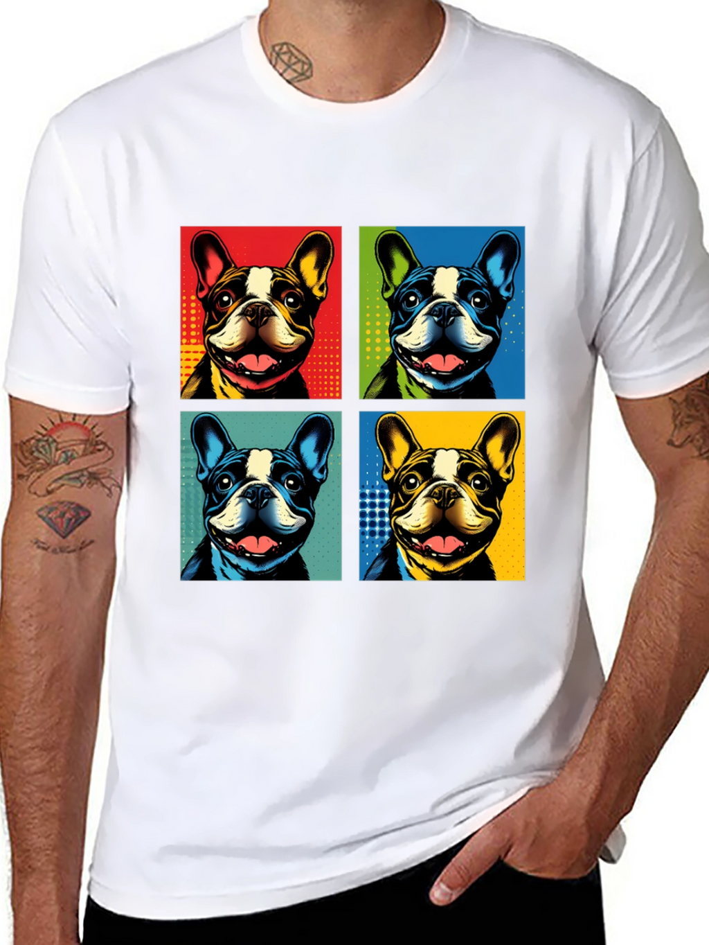 Pop Art Bulldog Graphic Tee