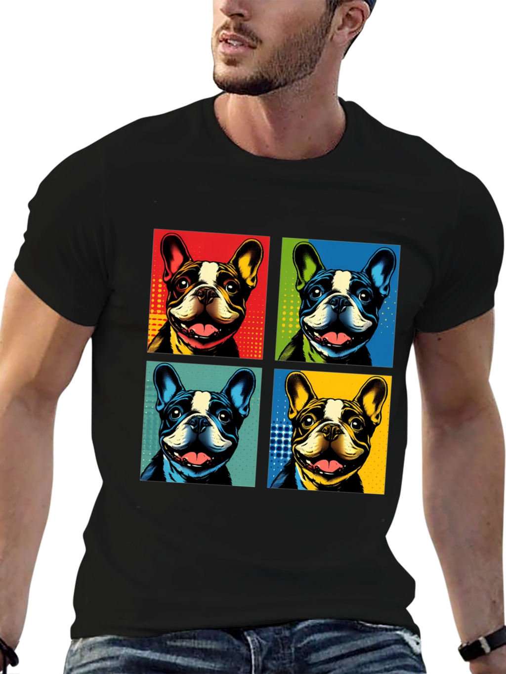 Pop Art Bulldog Graphic Tee