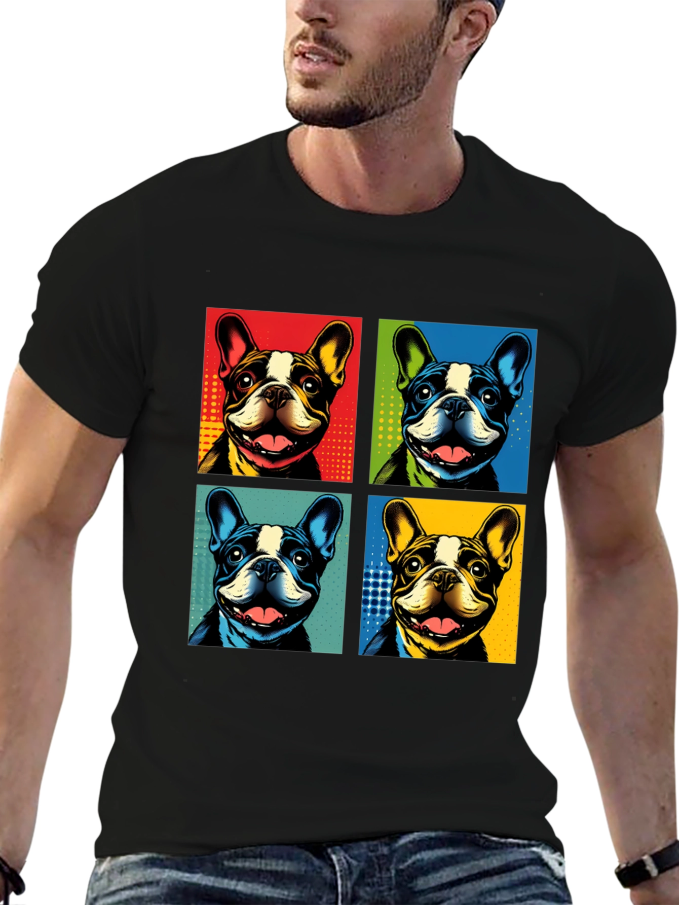 Pop Art Bulldog Graphic Tee