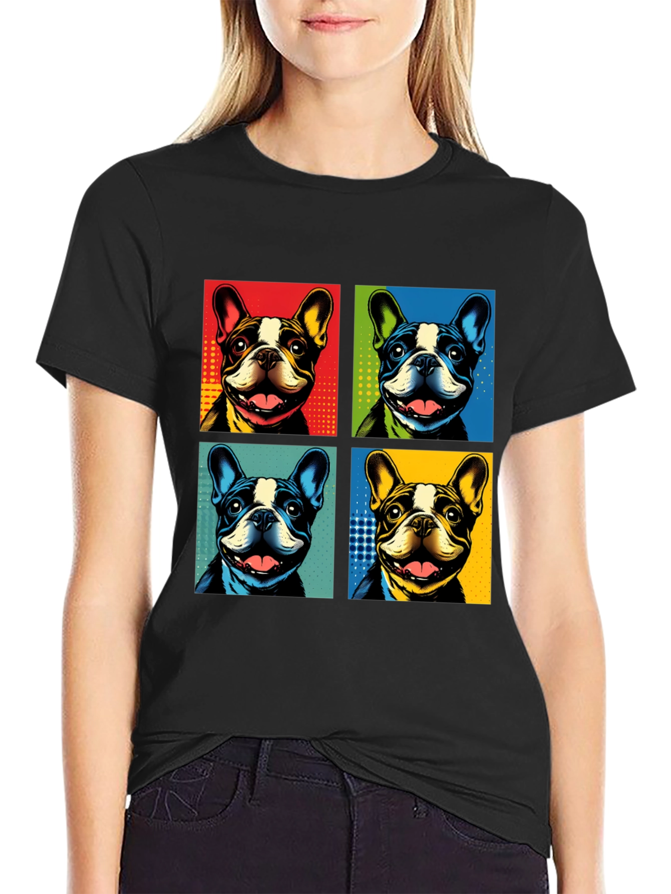 Pop Art Bulldog Graphic Tee