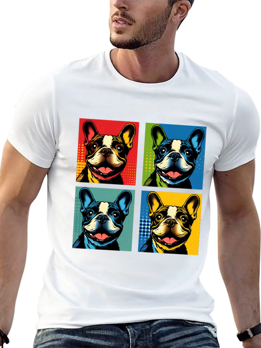 Pop Art Bulldog Graphic Tee