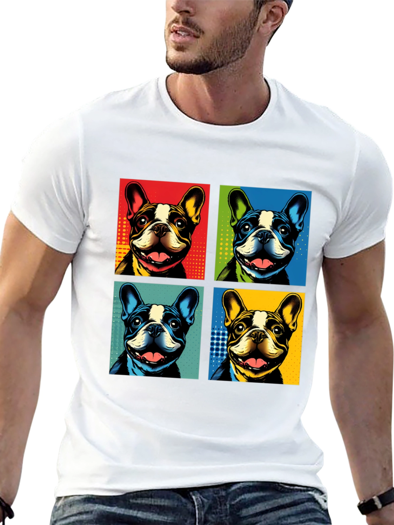 Pop Art Bulldog Graphic Tee
