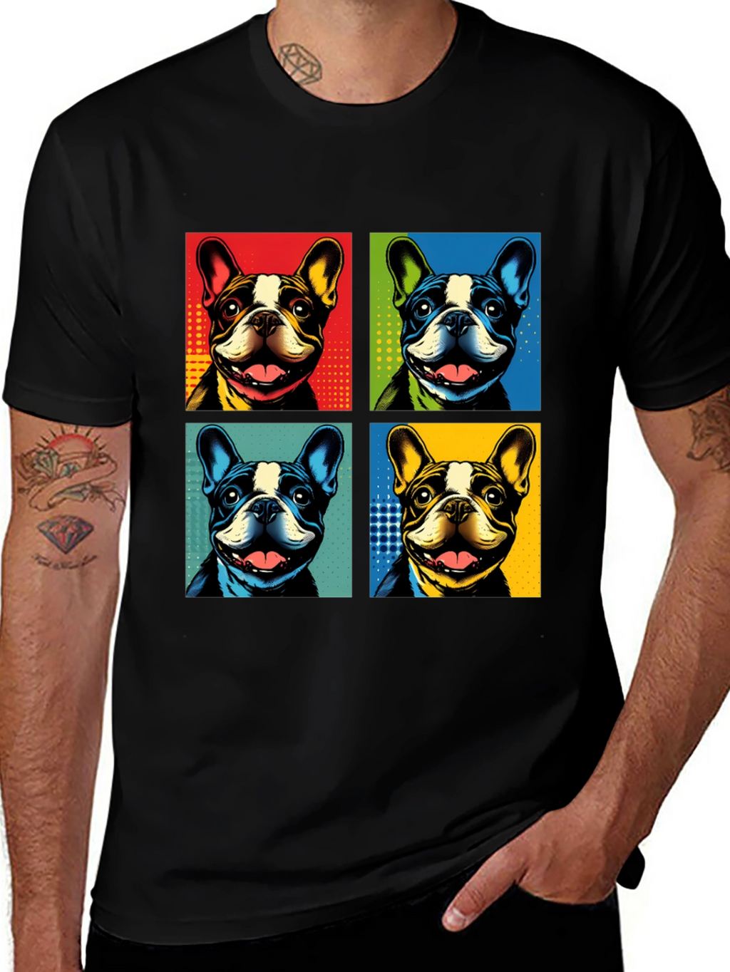 Pop Art Bulldog Graphic Tee