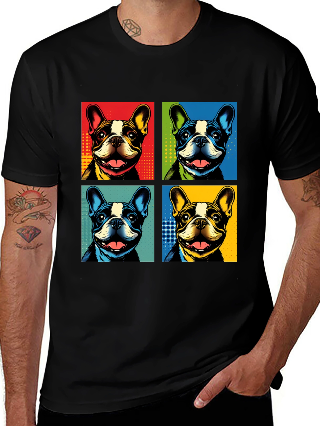 Pop Art Bulldog Graphic Tee
