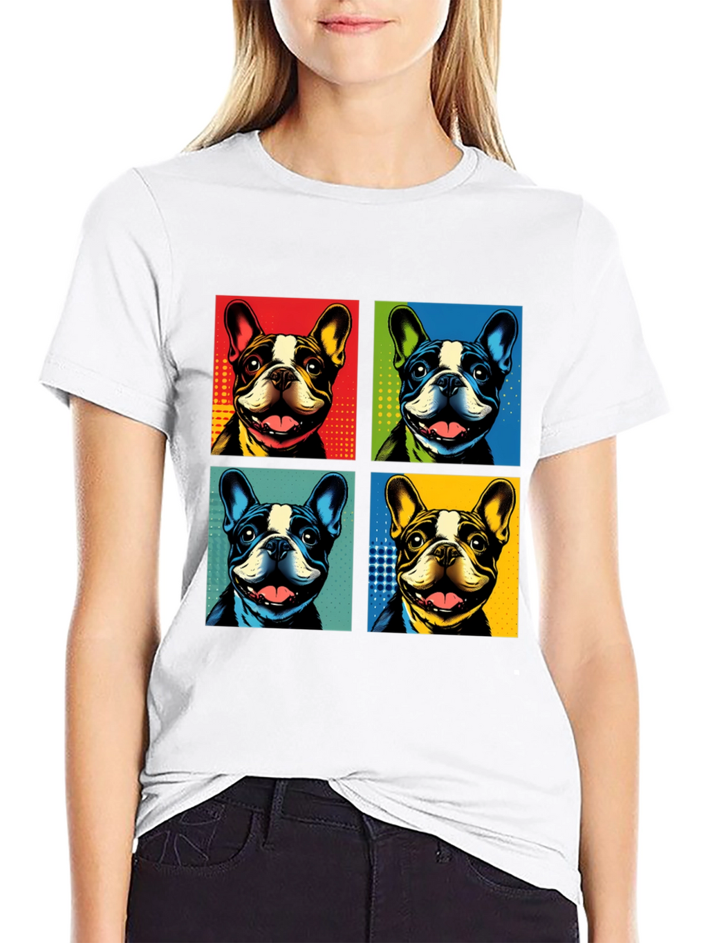 Pop Art Bulldog Graphic Tee