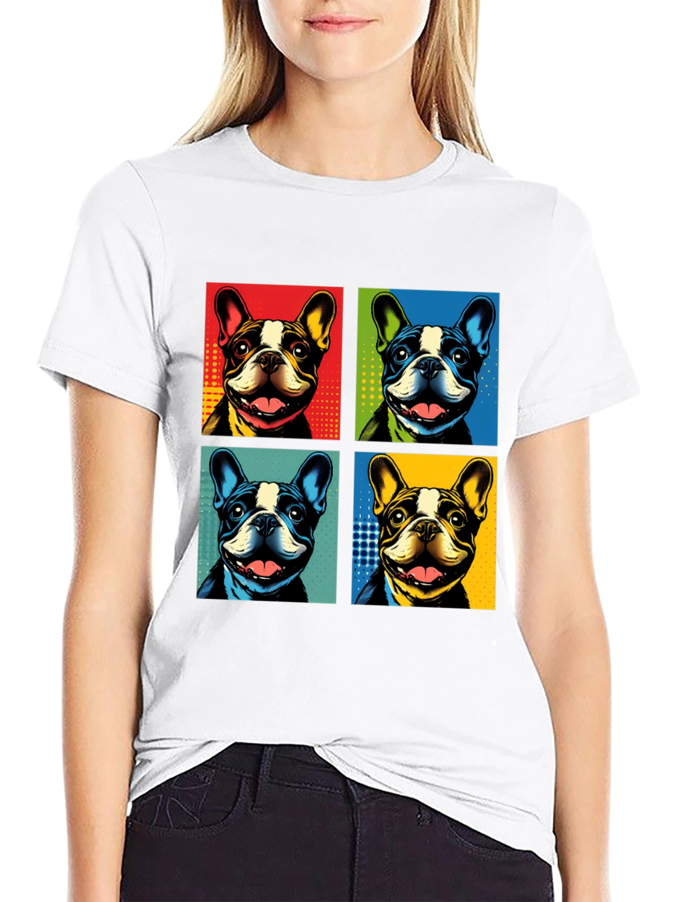 Pop Art Bulldog Graphic Tee