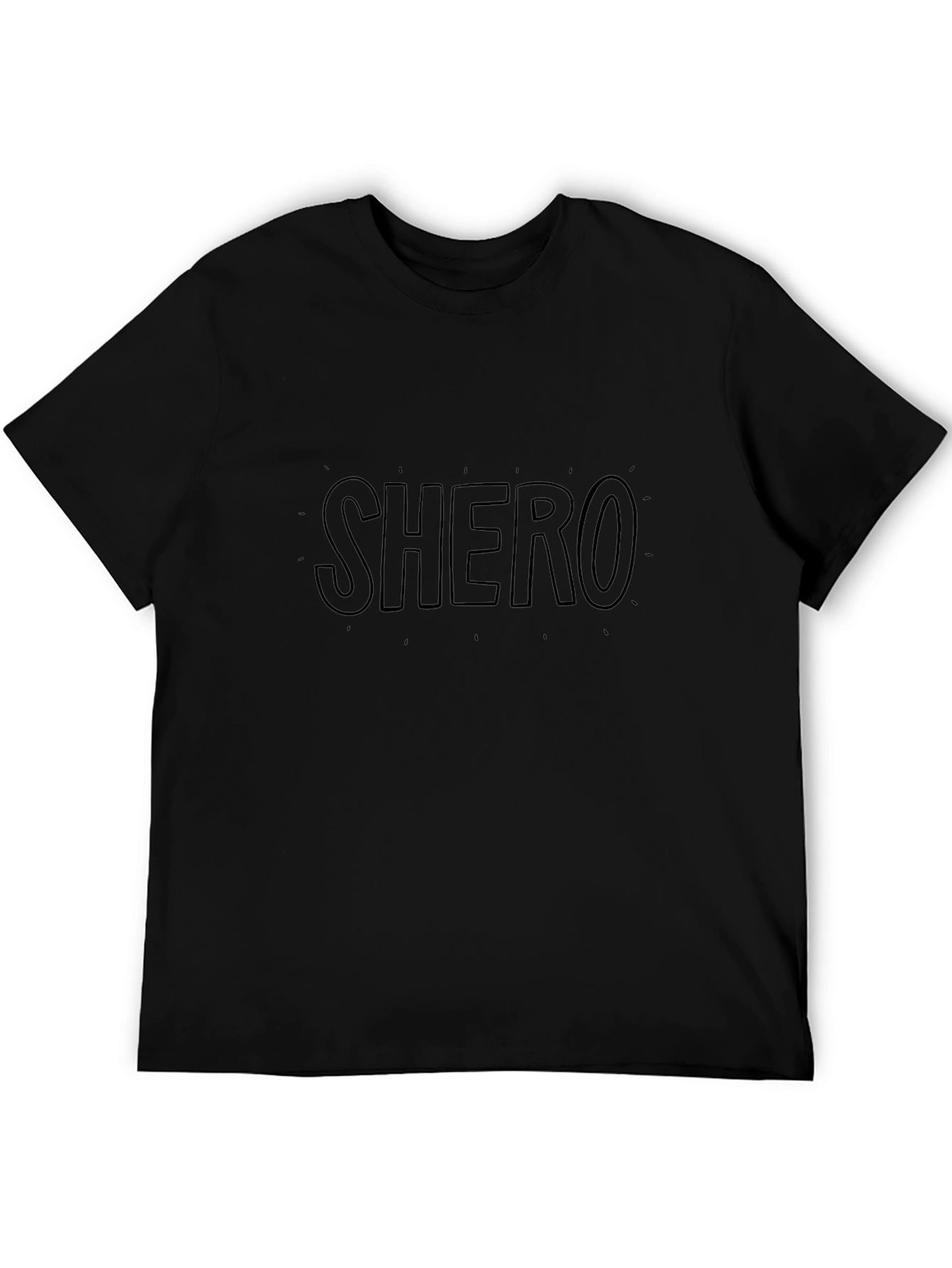 SHERO Graphic Tee - Black Cotton Comfort Fit