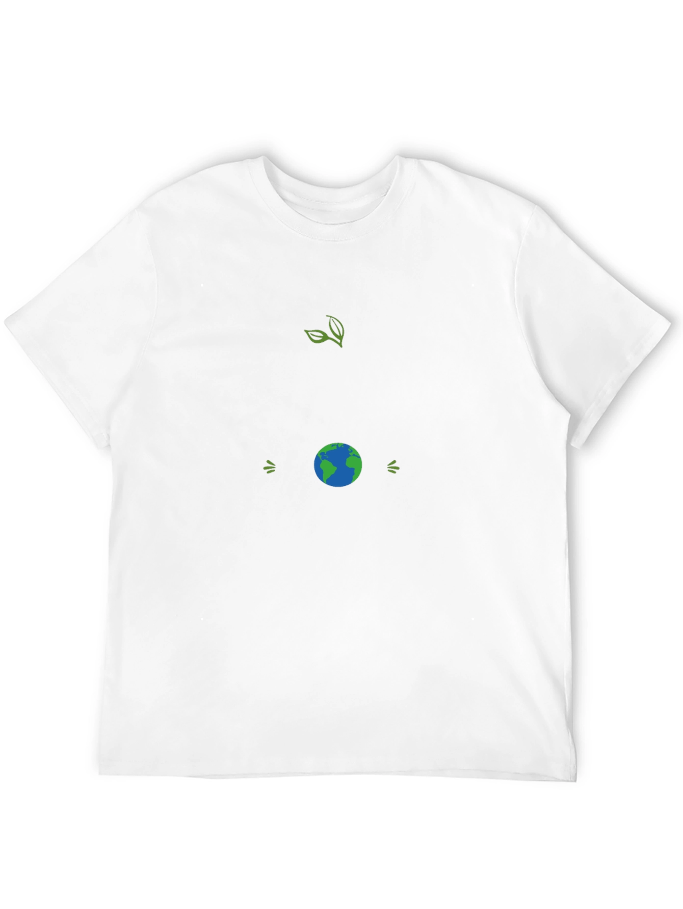 Eco-Friendly Black T-Shirt with Earth Graphic