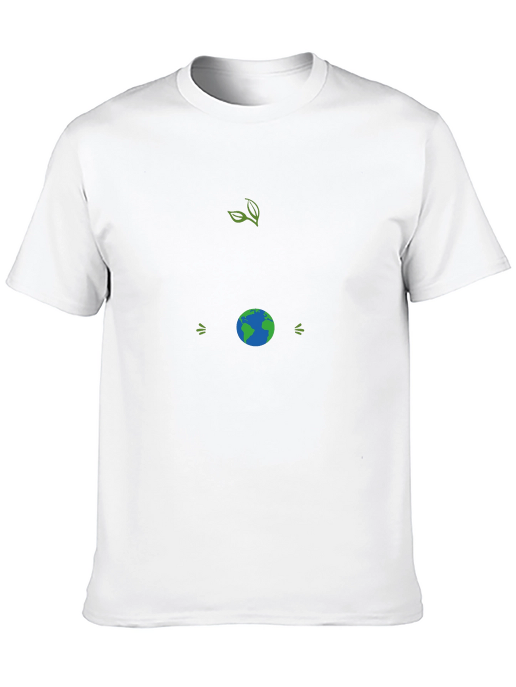 Eco-Friendly Black T-Shirt with Earth Graphic