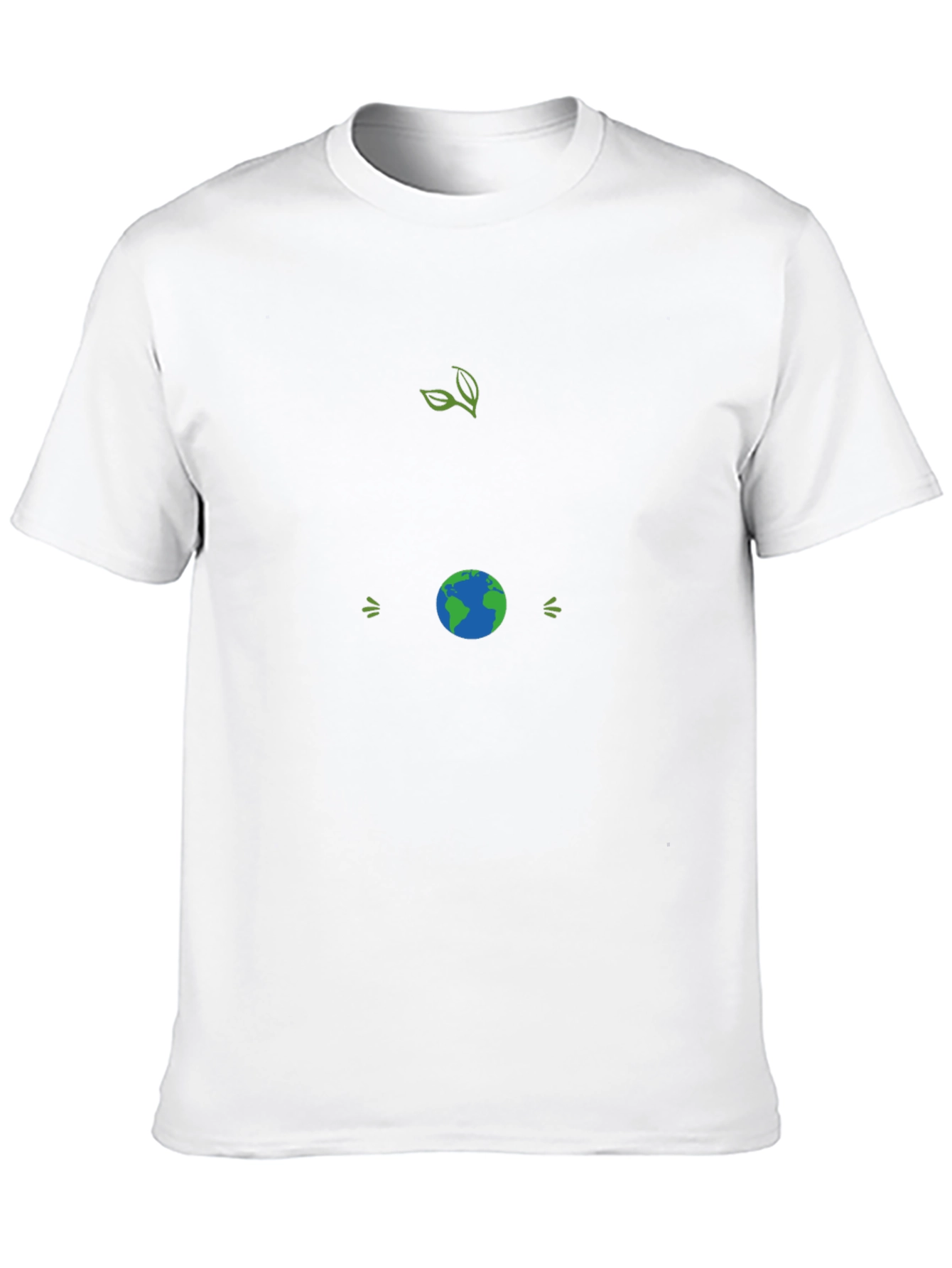 Eco-Friendly Black T-Shirt with Earth Graphic