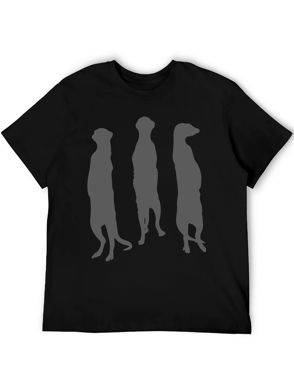 Meerkat Silhouette Graphic Tee - Black