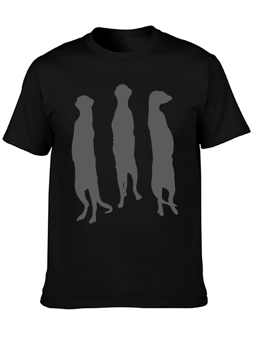 Meerkat Silhouette Graphic Tee - Black