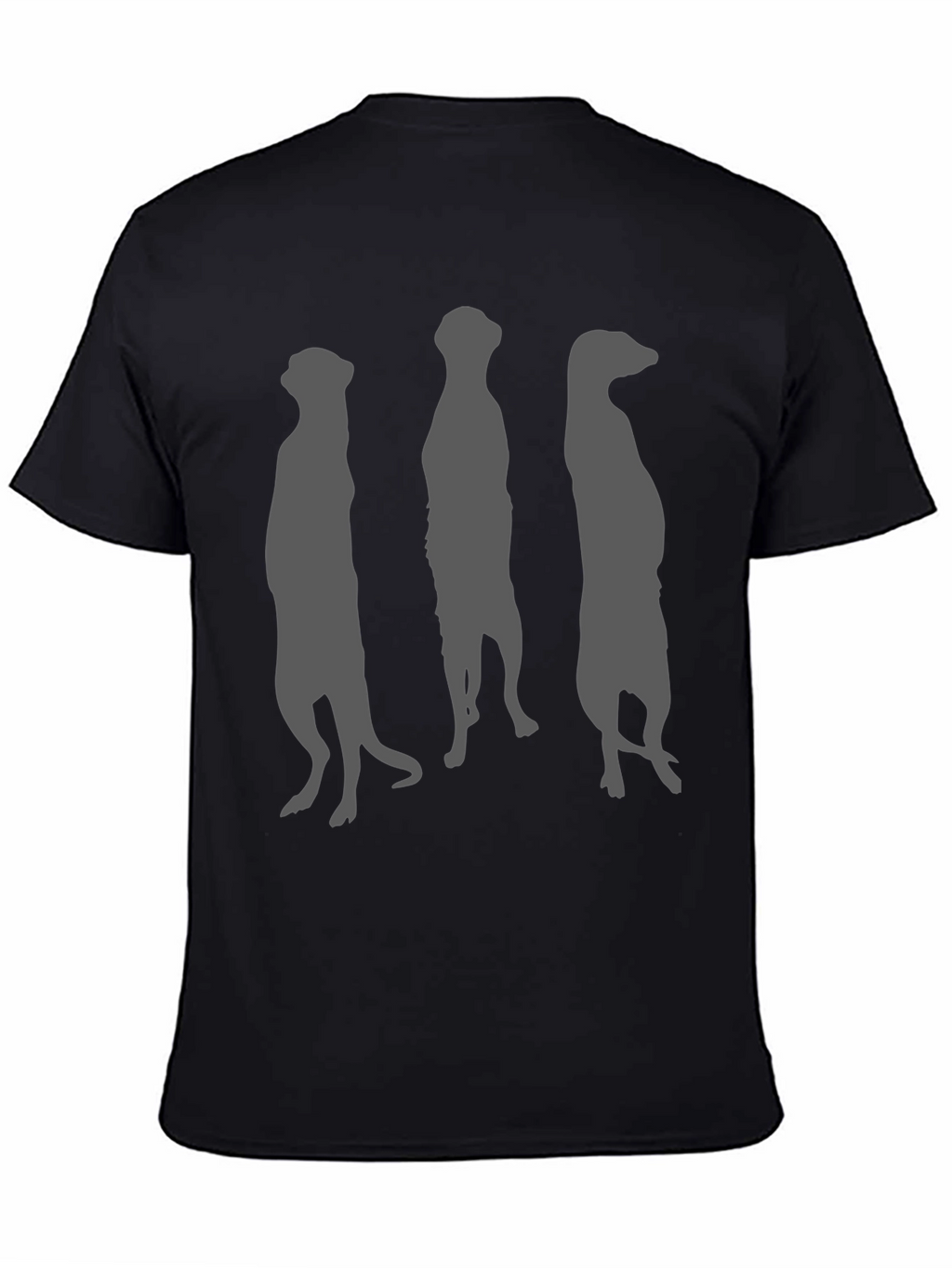 Meerkat Silhouette Graphic Tee - Black