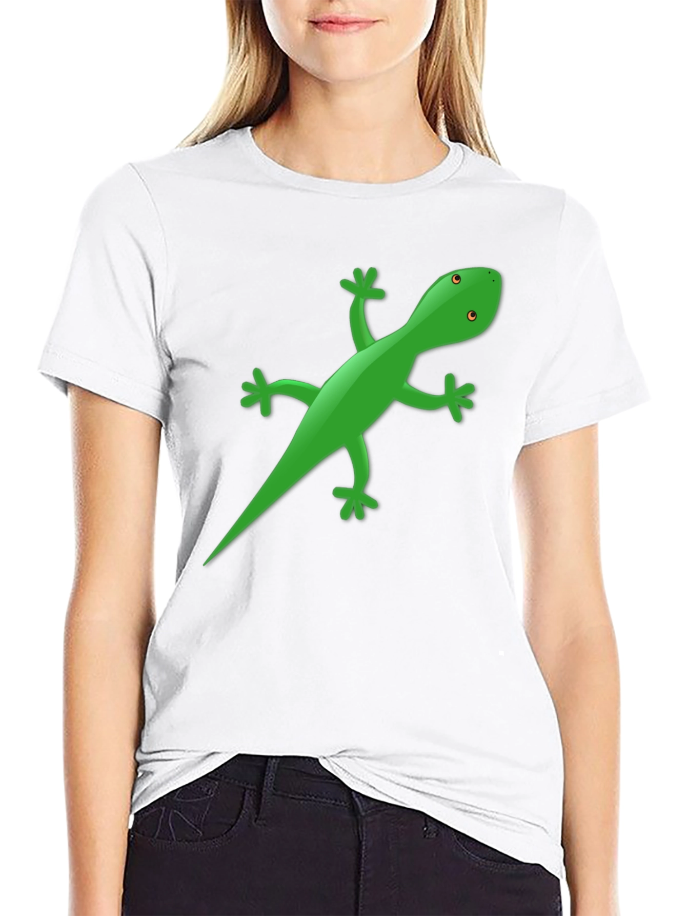 Lizard Graphic Tee - Black Casual T-Shirt