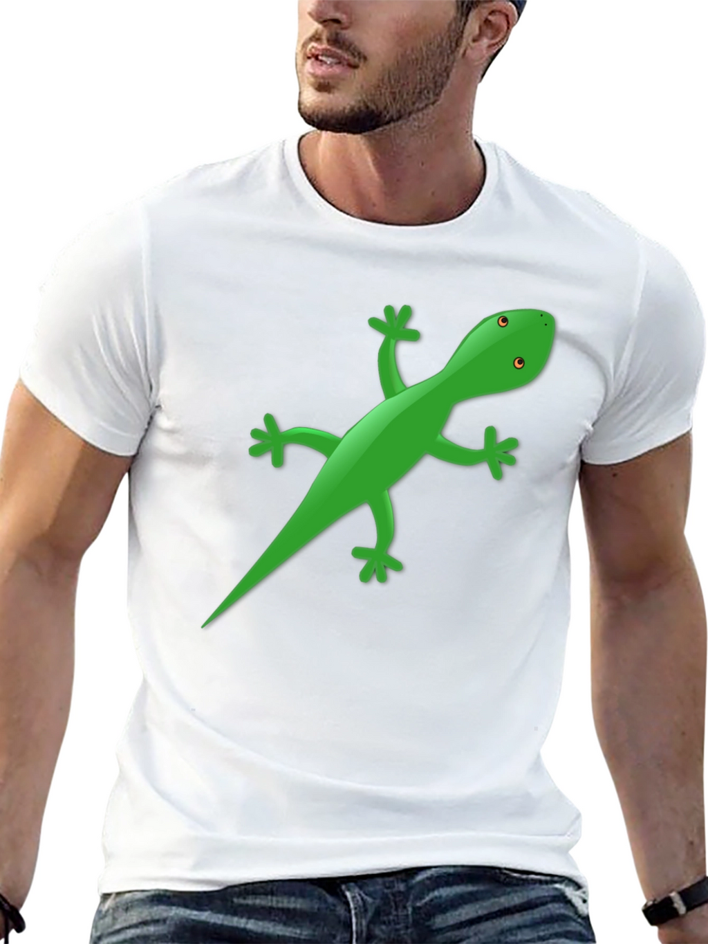 Lizard Graphic Tee - Black Casual T-Shirt