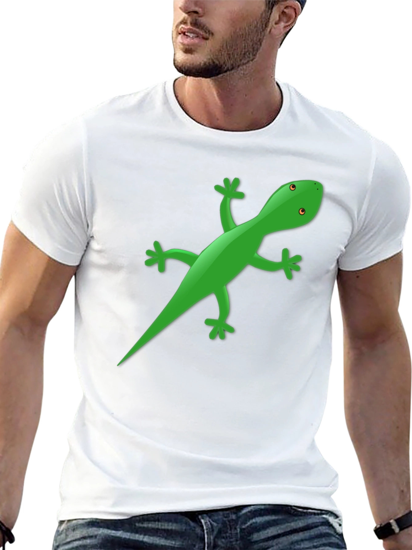 Lizard Graphic Tee - Black Casual T-Shirt