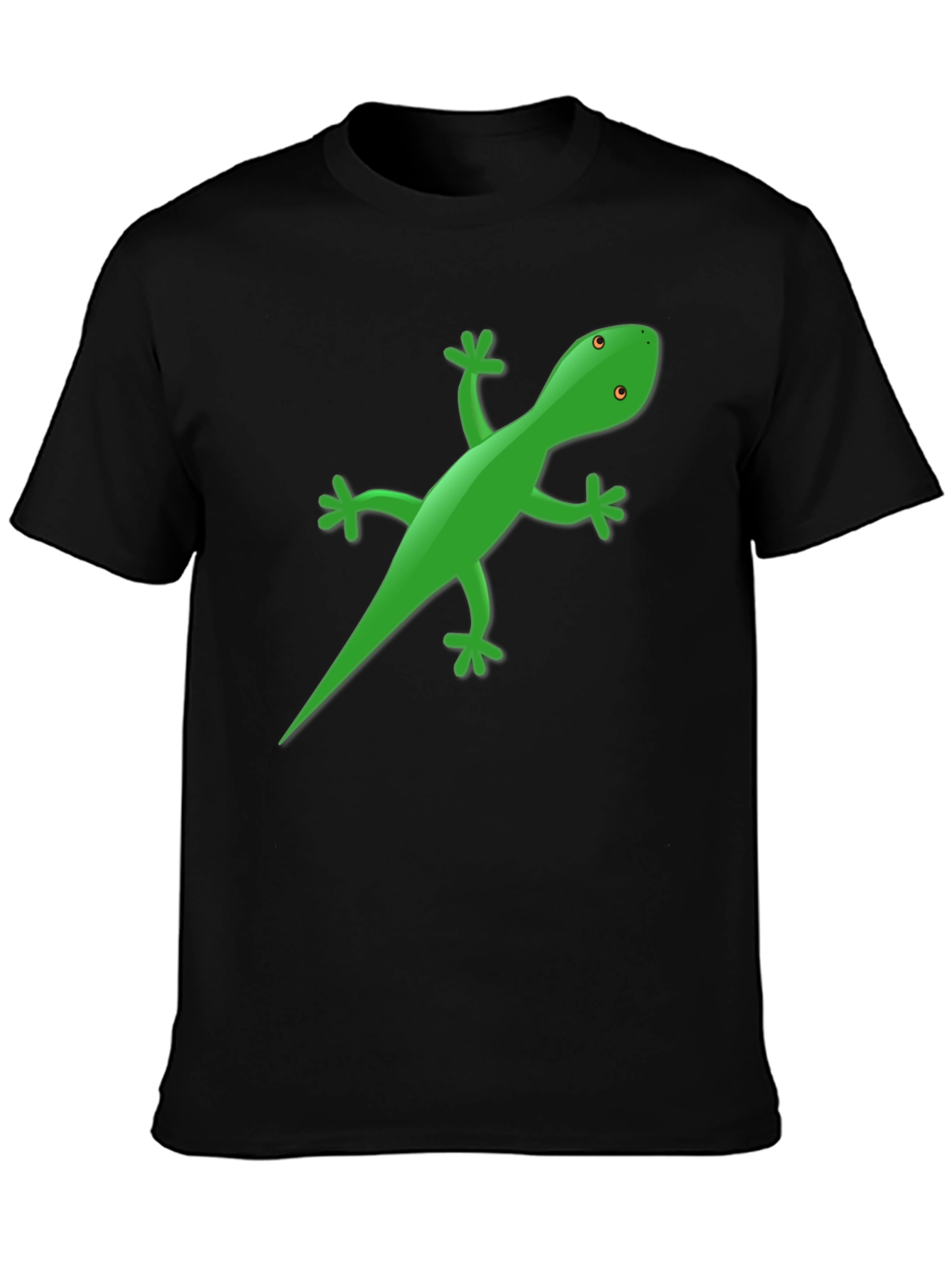 Lizard Graphic Tee - Black Casual T-Shirt