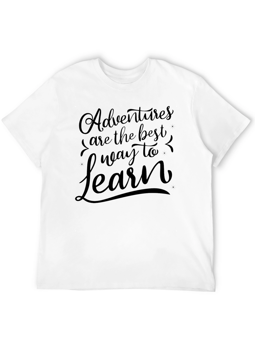 Adventure Learn Black Tee - Stylish & Comfortable